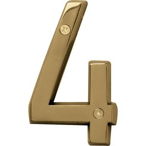 HY-KO - Polished Brass Prestige House Marker Number